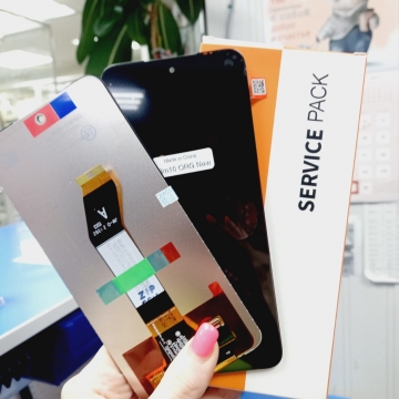 Дисплей Xiaomi Redmi 10 в сборе с тачскрином (черный) ориг Service pack