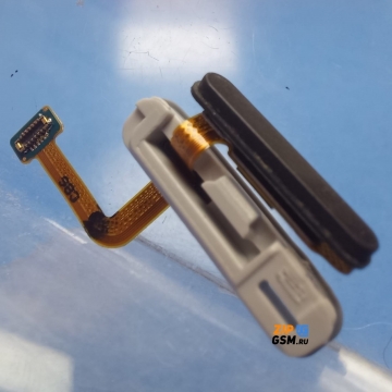 Шлейф Samsung SM-F721B Galaxy Z Flip4 кнопка включения + сканер отпечатка пальца (серый) оригинал АСЦ p/nGH96-15339A