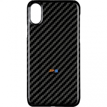 Чехол iPhone X /XS задняя накладка (силикон карбон черный) Krutoff