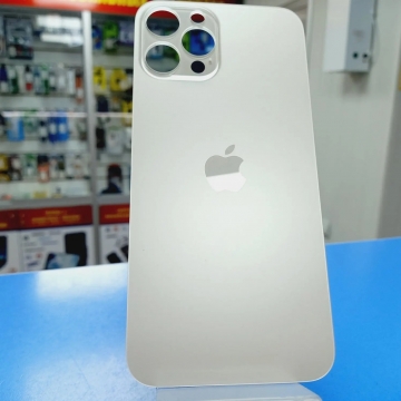 Задняя крышка корпуса iPhone 12 Pro Max (ув. вырез камеры. стекло, логотип) (золотой) ориг