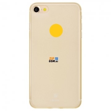 Чехол Задняя накладка iPhone 7  / 8 / SE 2020 Baseus Slim Case, прозрачно-золотая