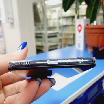 Дисплей Samsung SM-A525F Galaxy A52 в сборе с тачскрином и рамкой (черный)  Oled Full Size Service Pack