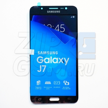 Дисплей Samsung SM-J710FN/DS Galaxy J7 (2016) в сборе с тачскрином (черный) оригинал АСЦ p/n GH97-18855B