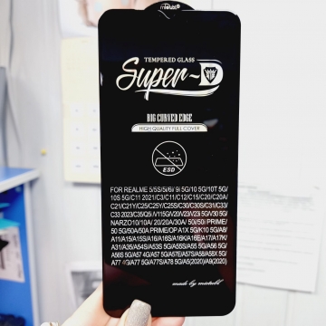 Защитная пленка Realme C11/C11 2021/ C15/C20/C21/C21Y/C25/C25S/C25Y/C3/Narzo 30A/Narzo 50A/Narzo 50i (стеклянная SUPER 5D) черный Mietabl
