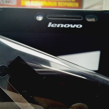 Дисплей Lenovo A6000 в сборе с тачскрином в рамке (черный) (телефон)