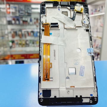 Дисплей Lenovo A6000 в сборе с тачскрином в рамке (черный) (телефон)