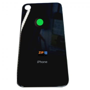 Задняя крышка корпуса iPhone XR (ув. вырез камеры. стекло, логотип) (черный) ориг