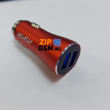 АЗУ ASPOR 3400mAh 2 выхода USB (A918) красный