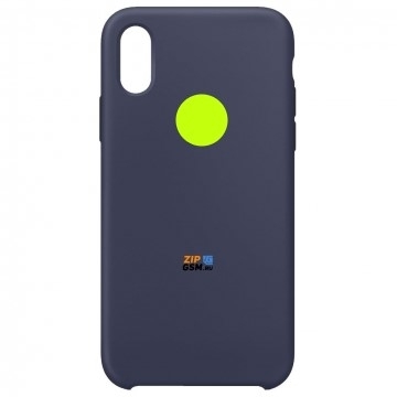 Чехол iPhone X /XS задняя накладка (пластик матовый синий) Krutoff