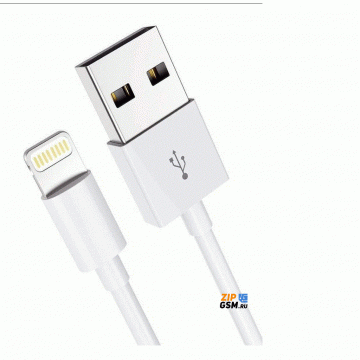 USB для iPhone 6 / iPhone 5 / iPad4 / iPad Mini / iPod Nano / iPhone 7 / iPhone 8 / iPhone X (тех.упак) белый 1м, SuperCharger (6A)