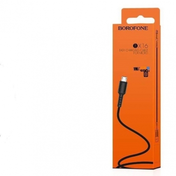 Кабель USB - micro USB BOROFONE BX16 Easy (1м PVC) черный