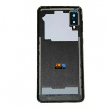 Задняя крышка корпуса Samsung SM-A022F Galaxy A02 со стеклом камеры (черный)