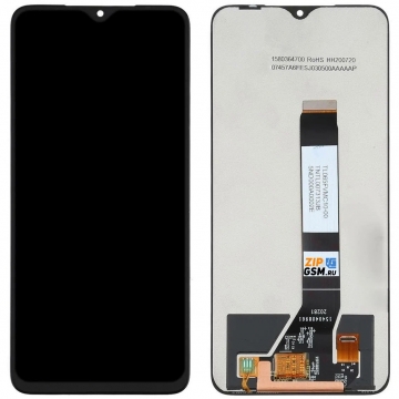 Дисплей Xiaomi Poco M3/ Redmi 9T в сборе с тачскрином (черный) оригинал