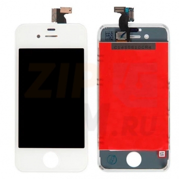 Дисплей iPhone 4S в сборе с тачскрином (белый) AAA
