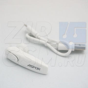 Гарнитура Bluetooth Aspor A602 (Bluetooth V4.0), белый