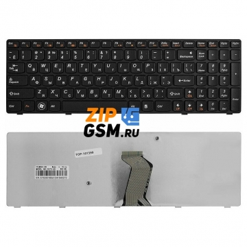 Клавиатура ноутбука Lenovo Y570/Y570A/Y570D/Y570G/Y570M/Y570N/Y570NT/Y570I/Y570P (горизонтальный Enter) (черный)