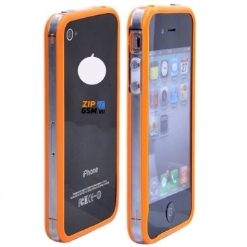 Бампер iPhone 5C ACQUA (оранжевый/прозрачный)