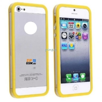 Бампер iPhone 5C ACQUA (желтый/прозрачный)