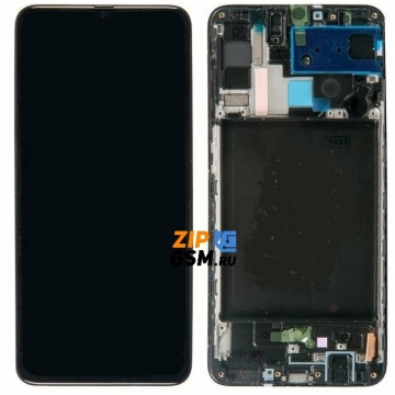 Дисплей Samsung SM-A705F Galaxy A70 в сборе с тачскрином (черный) оригинал АСЦ p/n GH82-19747A
